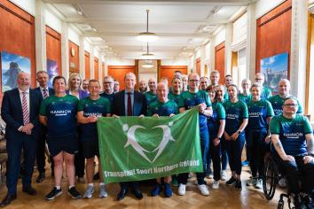 Minister Lyons hosts reception for NI Transplant Games Team