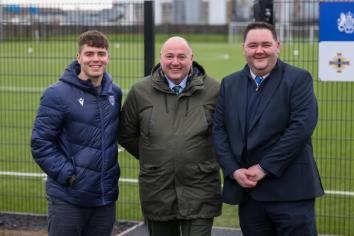 IFA President officially opens new pitch at the Coleraine Showgrounds