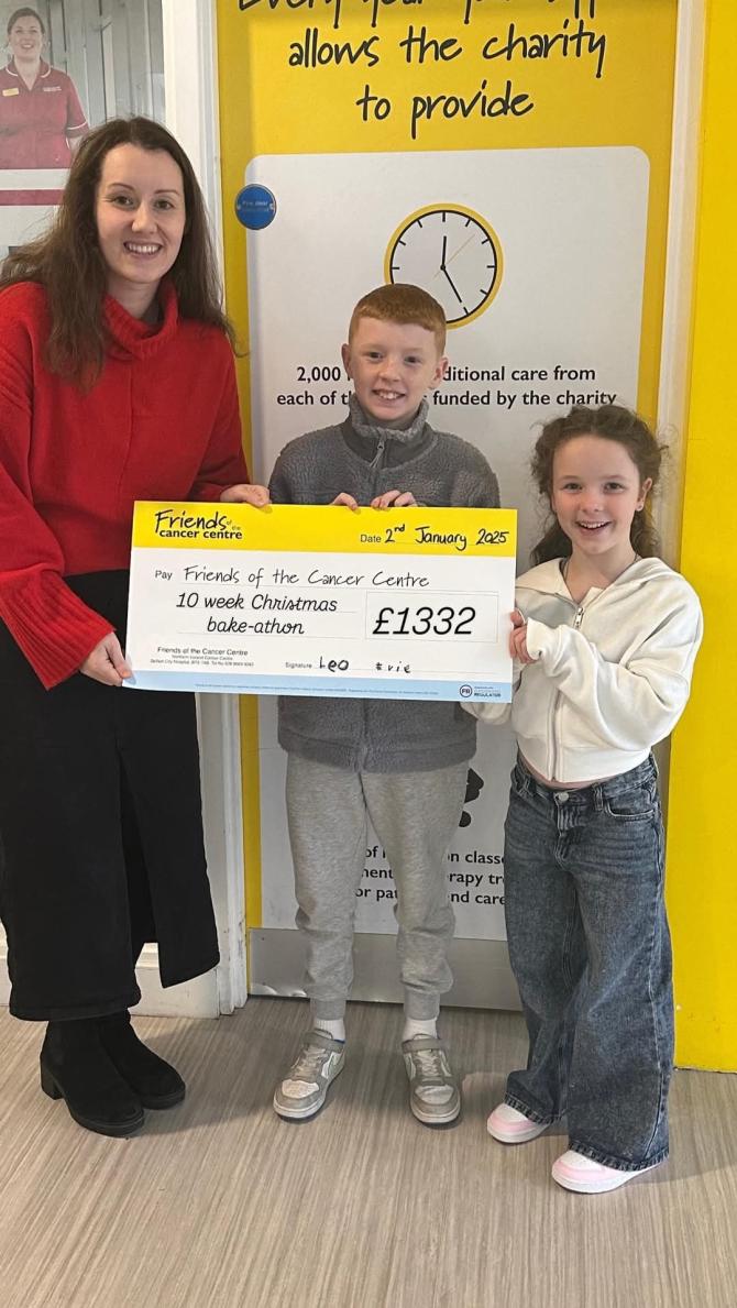 Bushmills siblings cook up more than £1,300 for Cancer Centre