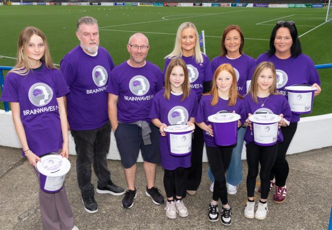 Football fans donate over £1,000 on Friday evening in aid of Brainwaves NI