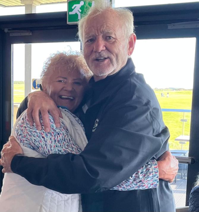 Hollywood superstar Bill Murray tees off at Portstewart Golf Club