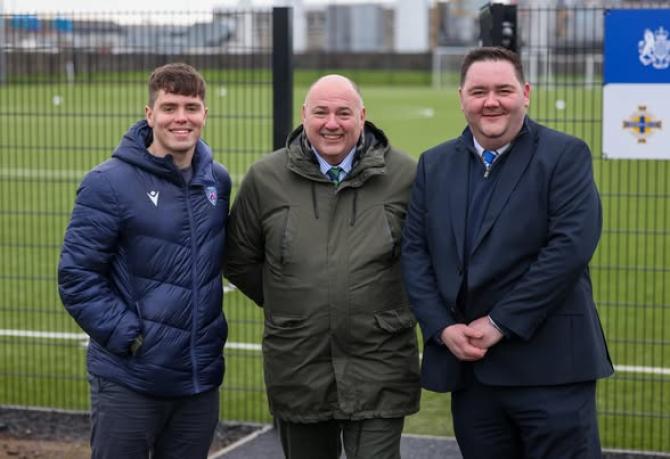 IFA President officially opens new  pitch at the Coleraine Showgrounds